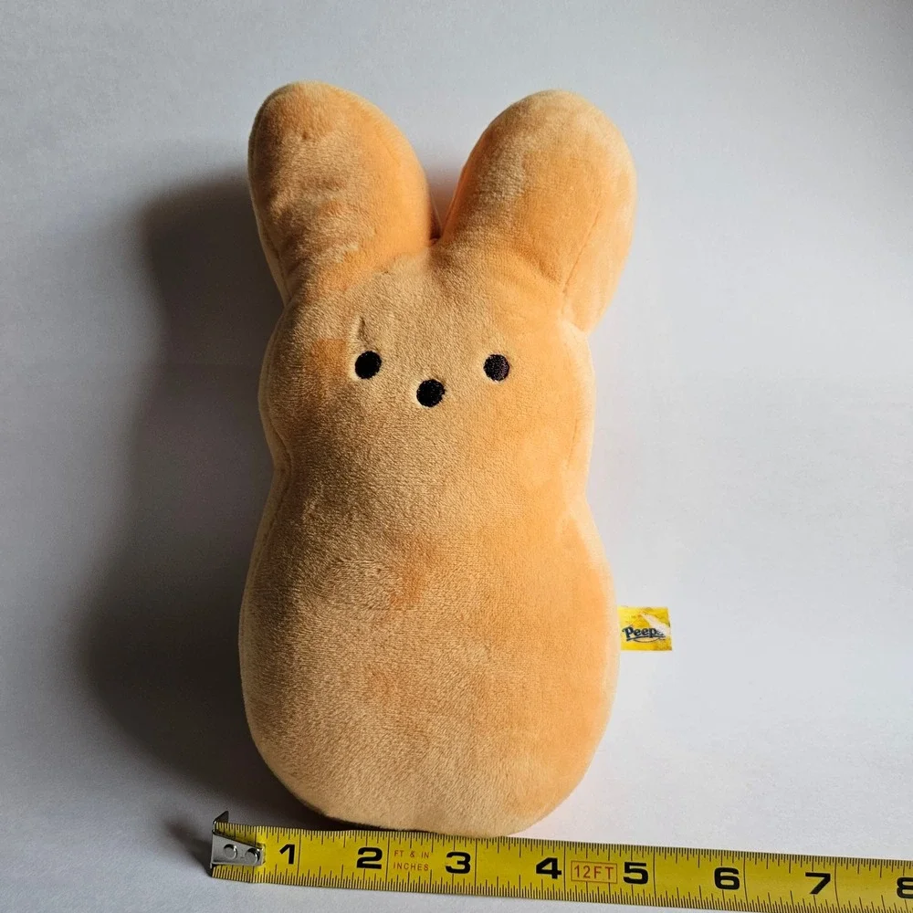 Peeps Plush Bunny Orange Stuffed Animal Easter Candy Toy 9 Inch Classic Logo